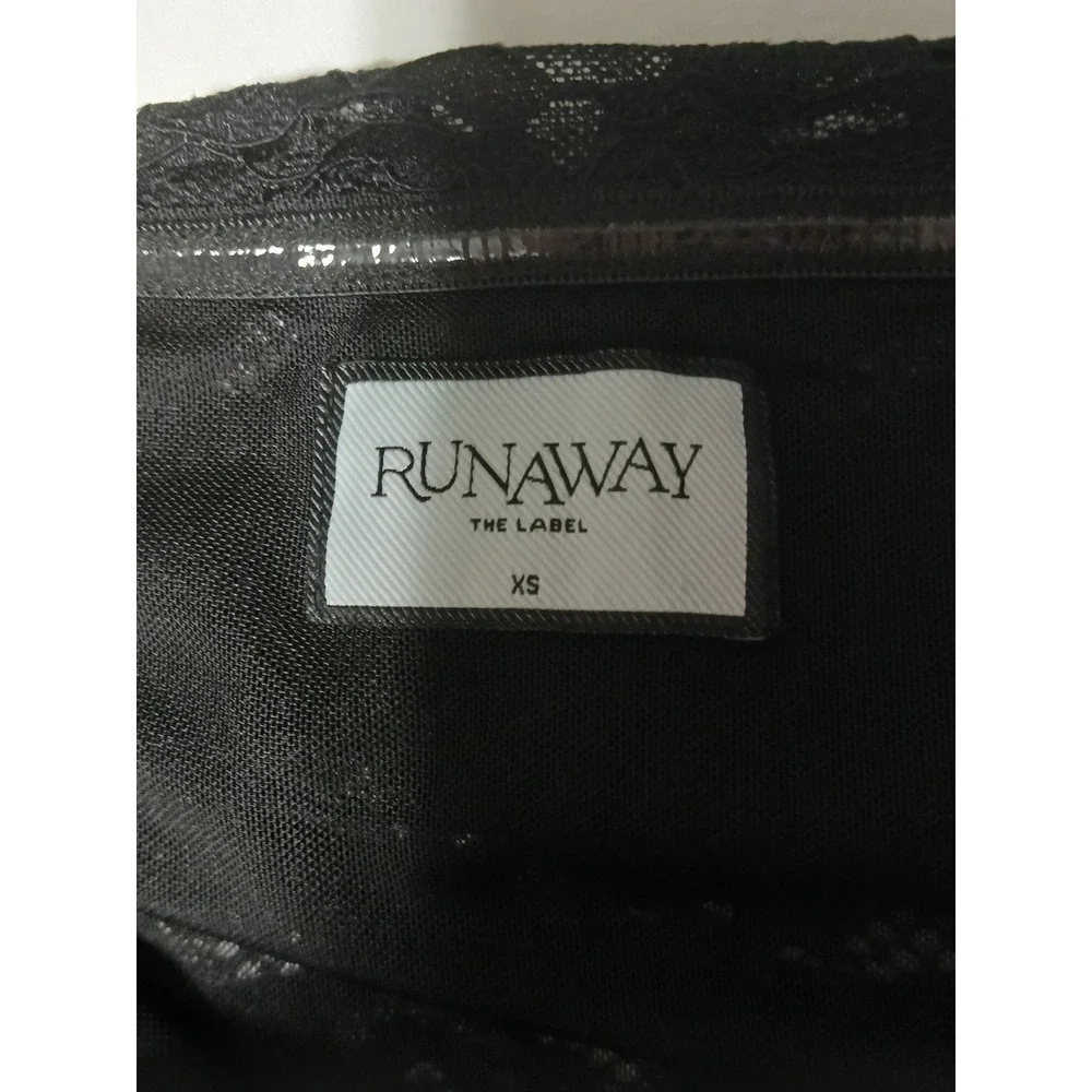 Runaway The Label Black‎ Lace Leopard Rose Off Shoulder Maxi Dress XS